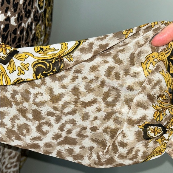 Alfani Baroque Print Top with Leopard Accents - Picture 3 of 8